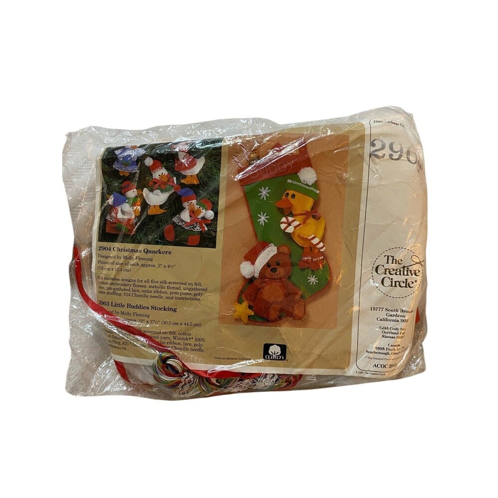 Creative Circle Christmas Quackers Kit #2904 Vintage